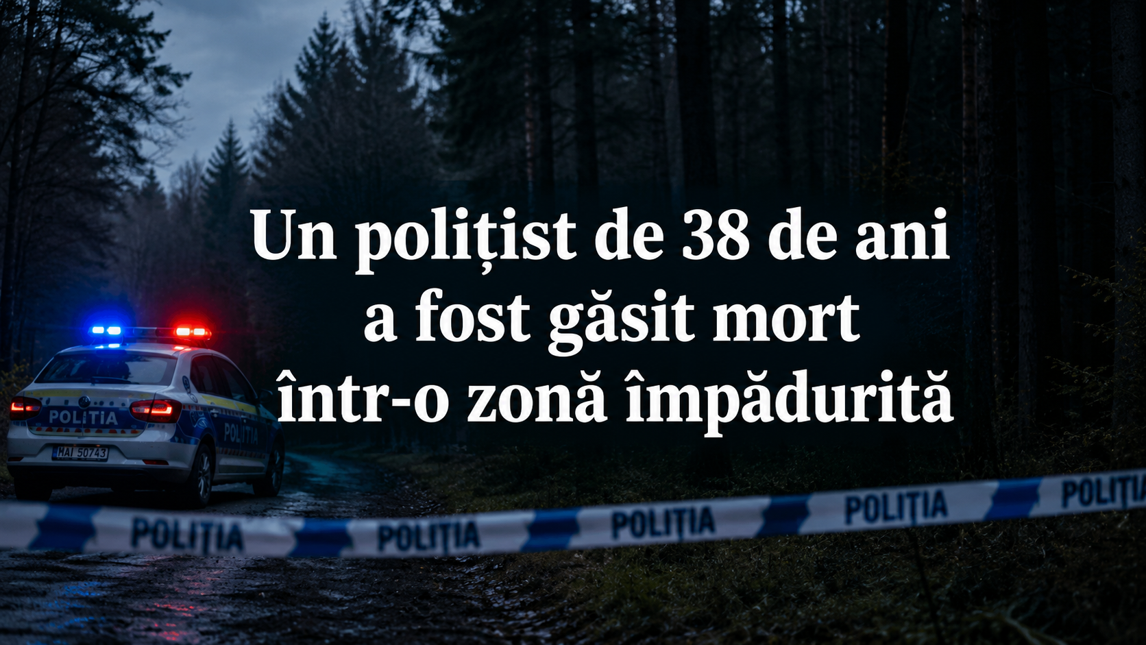 Un poliţist de 38 de ani a fost găsit mort într-o zonă împădurită